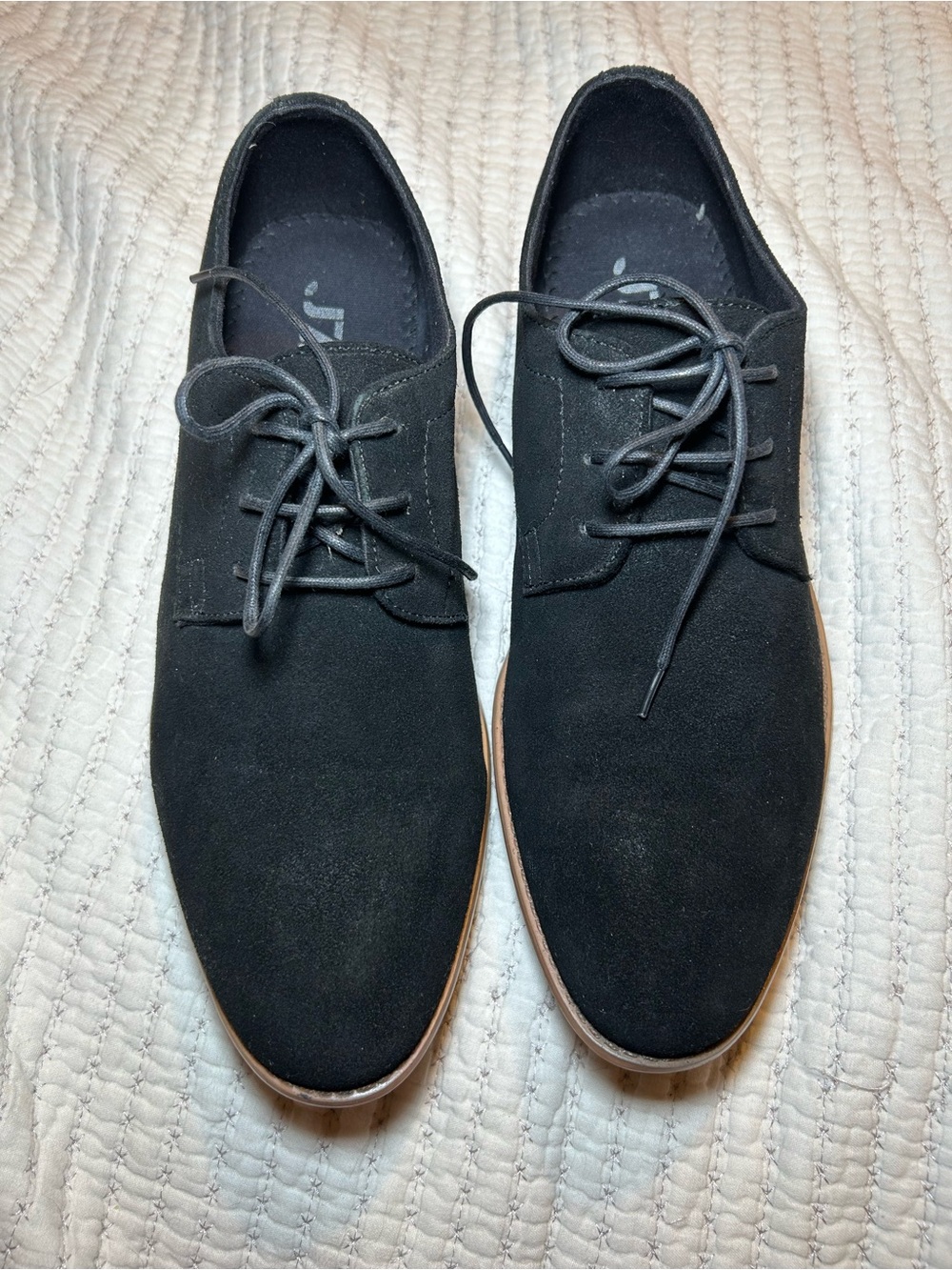 Men's J75 Black Suede Lace-Up Dress Shoes